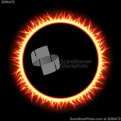 Image of Abstract burning star circle view. EPS 10