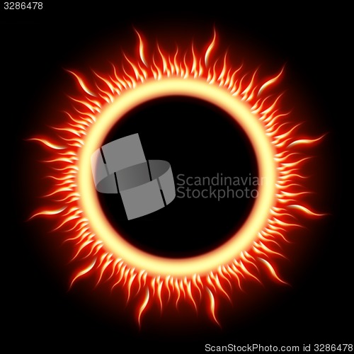 Image of Abstract burning star circle view. EPS 10