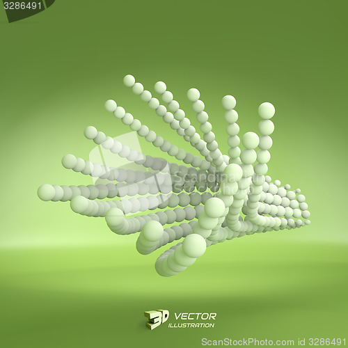 Image of 3d abstract spheres composition. Vector illustration. 