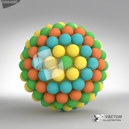 Image of Sphere. 3d vector template. Abstract illustration. 