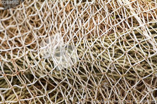 Image of old rope fishing net trawl