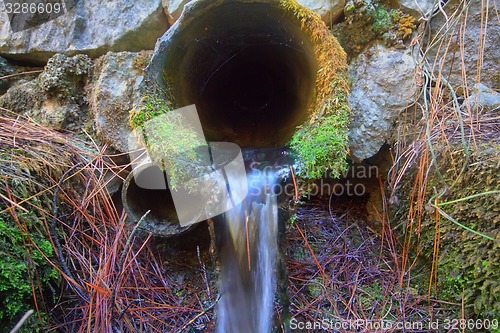 Image of Laid under the road downpipe