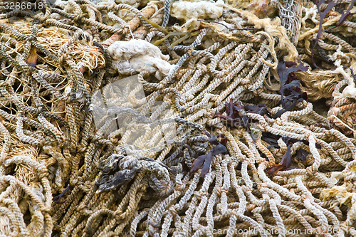 Image of old rope fishing net trawl