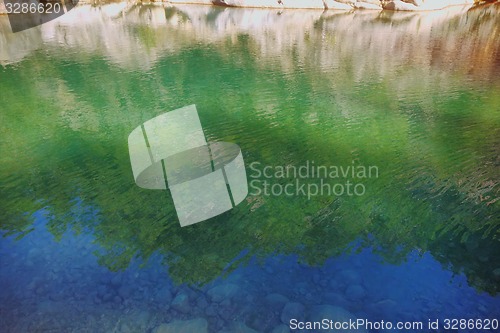 Image of Mountain lake with clear water