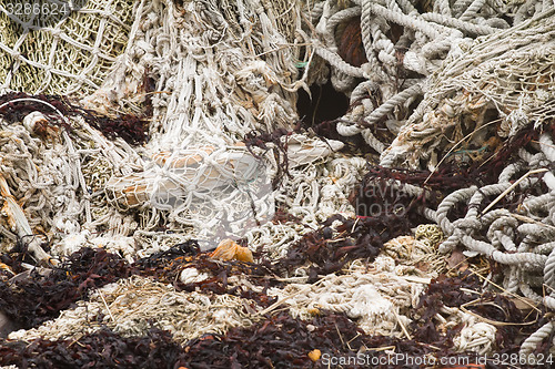 Image of old rope fishing net trawl