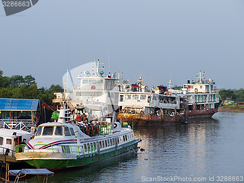 Image of The Ferry Harbour in Sittwe, Myanmar