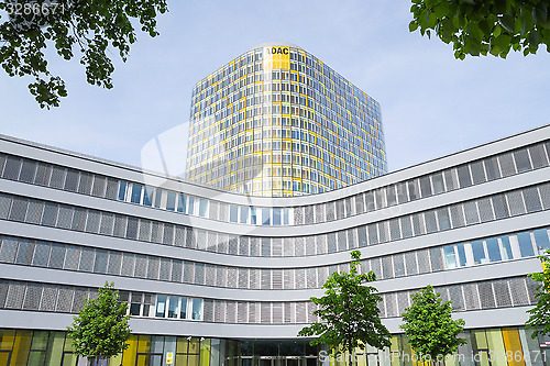 Image of Facade of new modern ADAC headquarters and offices building