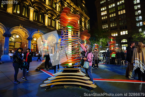 Image of Visitors interact with Robotanic Vivid Sydney