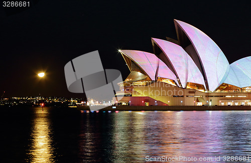 Image of Sydney Opera House during Vivid Sydney by night