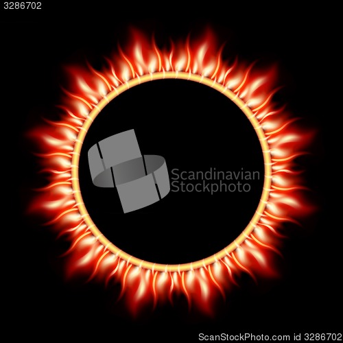 Image of Abstract burning star circle view. EPS 10