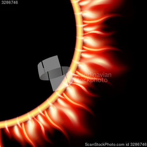 Image of Abstract burning star circle view. EPS 10