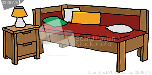 Image of Wooden bed