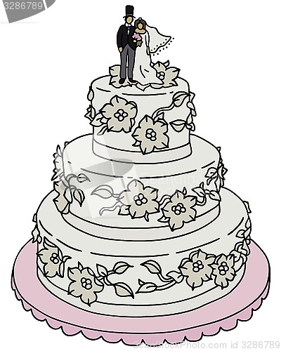 Image of Big bridal cake