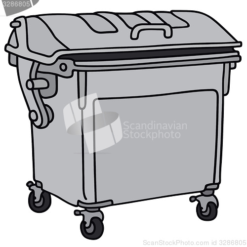 Image of Metal garbage container