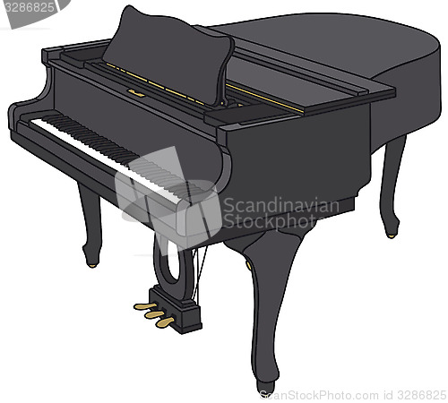 Image of Black grand piano