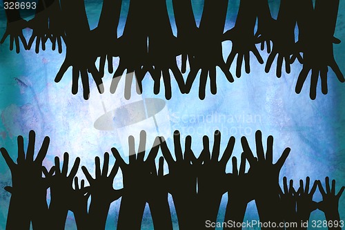 Image of Hands in a crowd