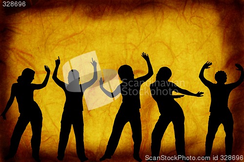 Image of Dancers on a grunge background