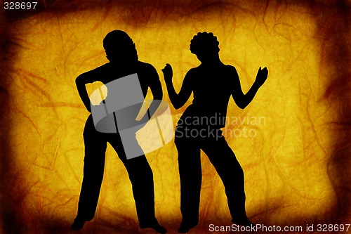 Image of Dancers on a grunge background