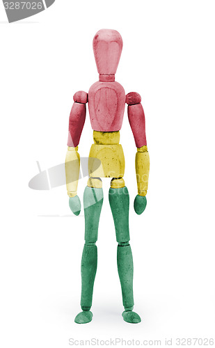 Image of Wood figure mannequin with flag bodypaint - Bolivia