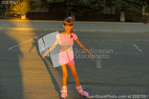 Image of Girl on roller skates