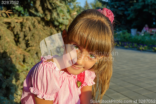 Image of Portrait of green-eyed girl