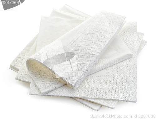 Image of white paper napkins