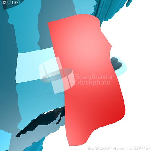 Image of Rhode Island map on blue USA map