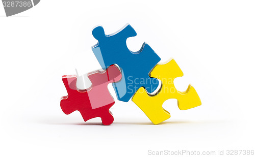 Image of Jigsaw puzzle pieces isolated