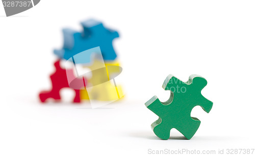 Image of Jigsaw puzzle pieces isolated