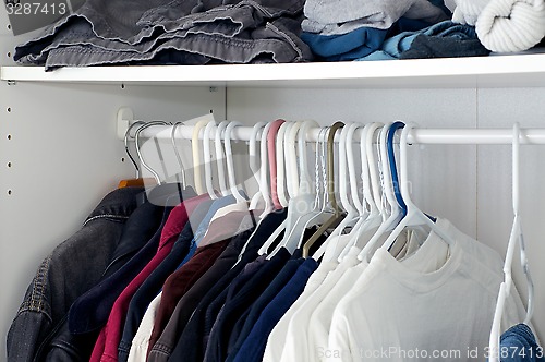 Image of looking inside closet