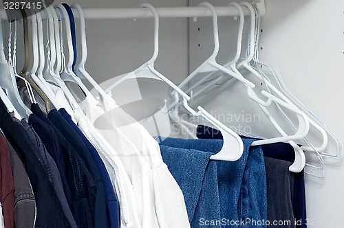 Image of view inside closet