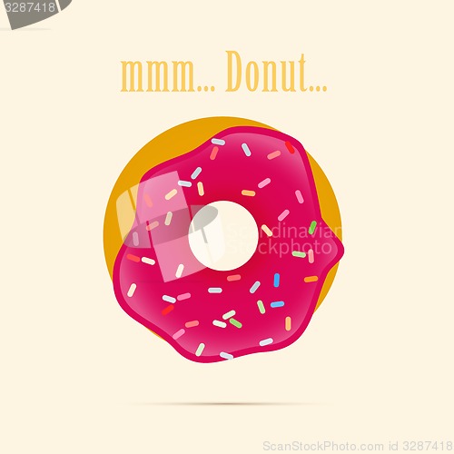 Image of Red donut vector illustration