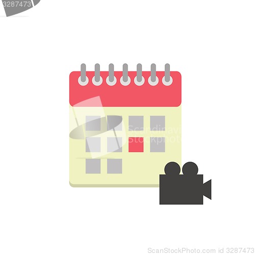 Image of Flat style calendar icon