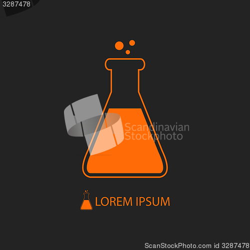 Image of Orange flask as chemistry logo