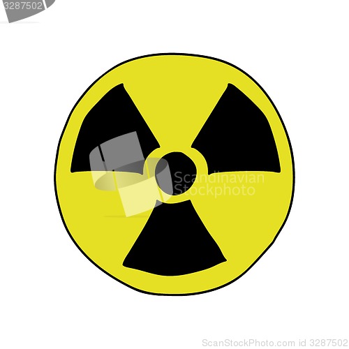 Image of Doodle style radiation sign