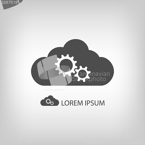 Image of Grey cloud with gear wheels