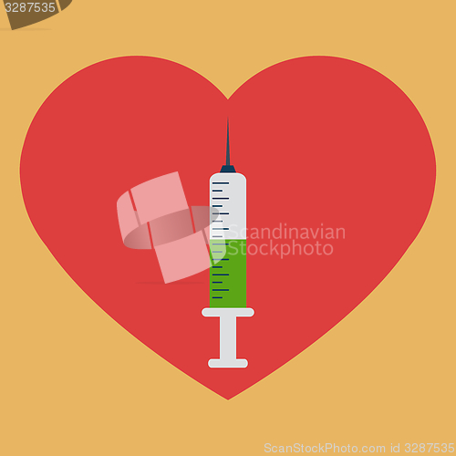 Image of Heart with syringe