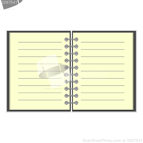 Image of Open spiral lined notebook 