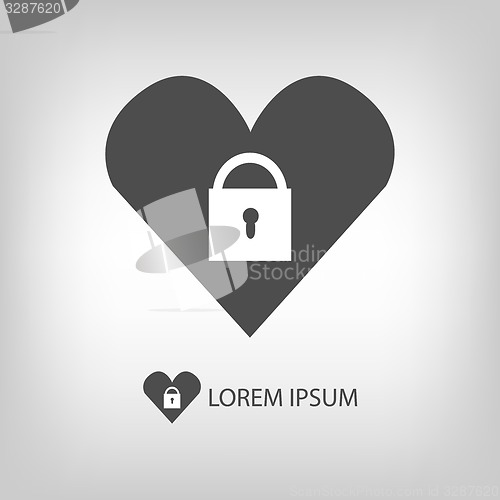 Image of Heart with lock logo