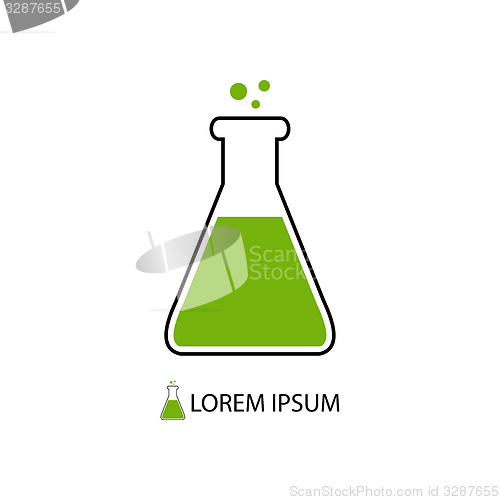 Image of Flask as chemistry logo