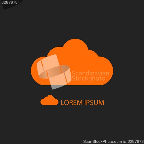 Image of Orange cloud as logo on black