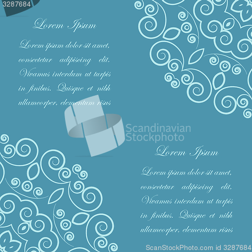 Image of Blue background with ornate pattern