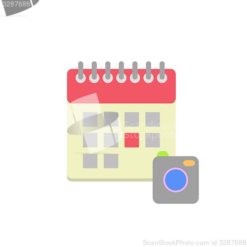 Image of Flat style calendar icon