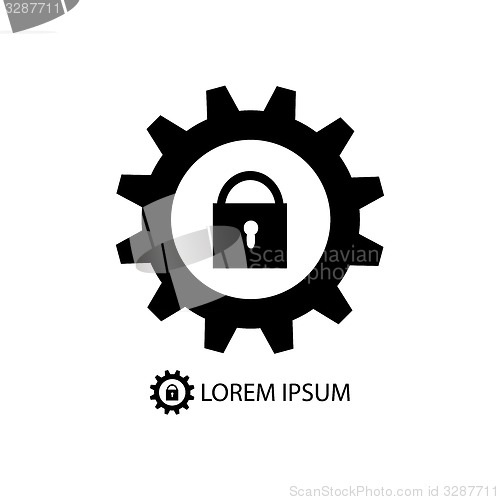 Image of Gear wheel with lock as logo