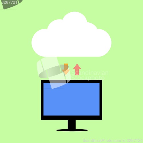 Image of Flat style cloud computing