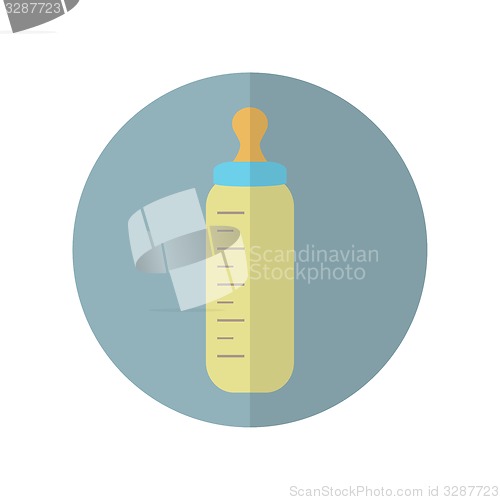 Image of Flat style feeding bottle icon