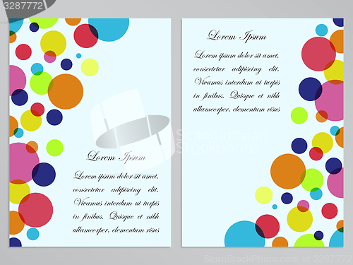 Image of Flyers with colorful circles design