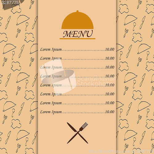 Image of Restaurant menu design