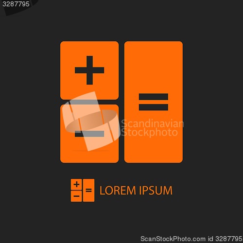 Image of Orange calculator on black