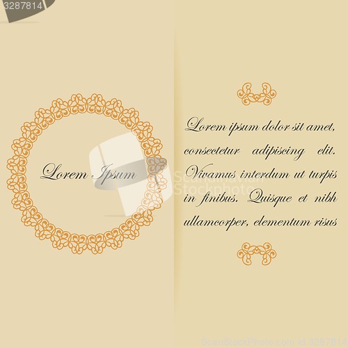 Image of Greeting card or invitation design in warm colors